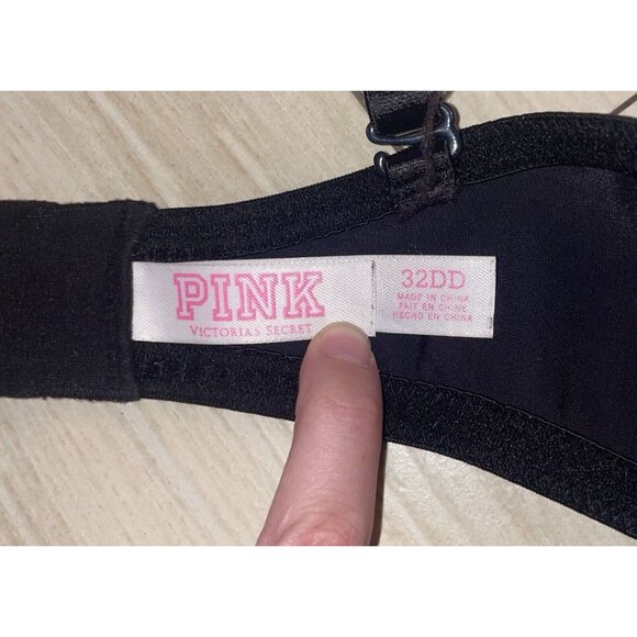 Victorias Secret Pink Wear Everywhere Lightly Lined Bra UW Printed Womens 32DD - Picture 6 of 6